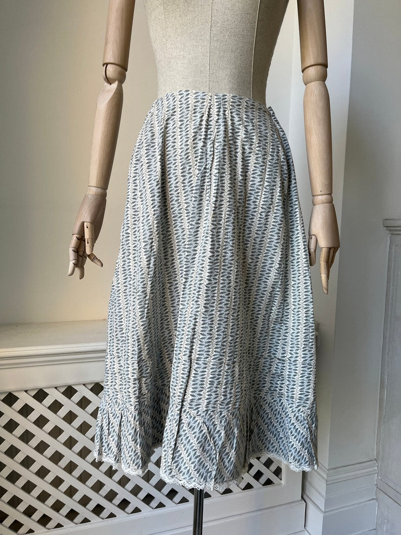 1910s Printed Petticoat Skirt