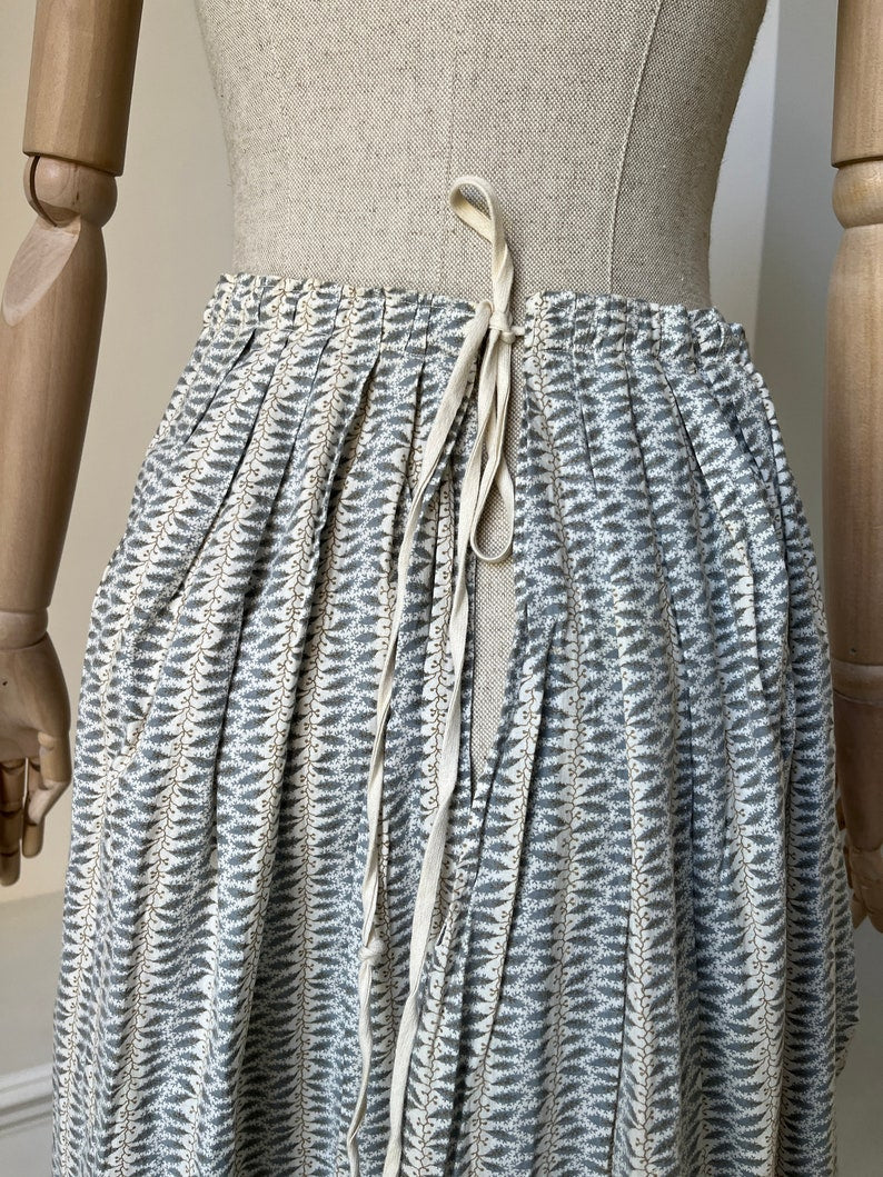 1910s Printed Petticoat Skirt