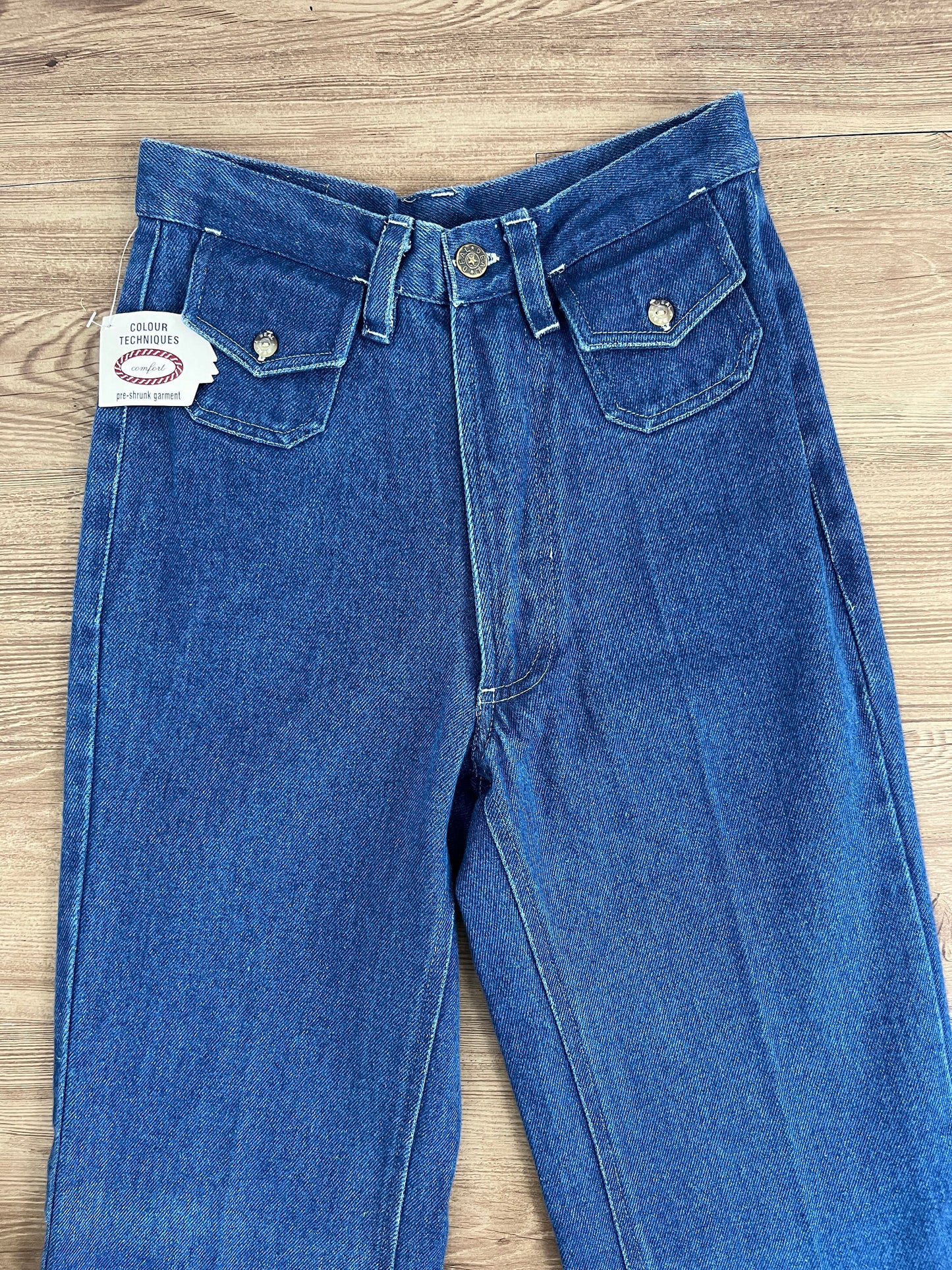 1990s does 1970s Deadstock Indigo 'Deal' Tall Flared Jeans