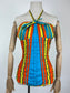 1950s Rainbow Stripe Cotton Swimsuit