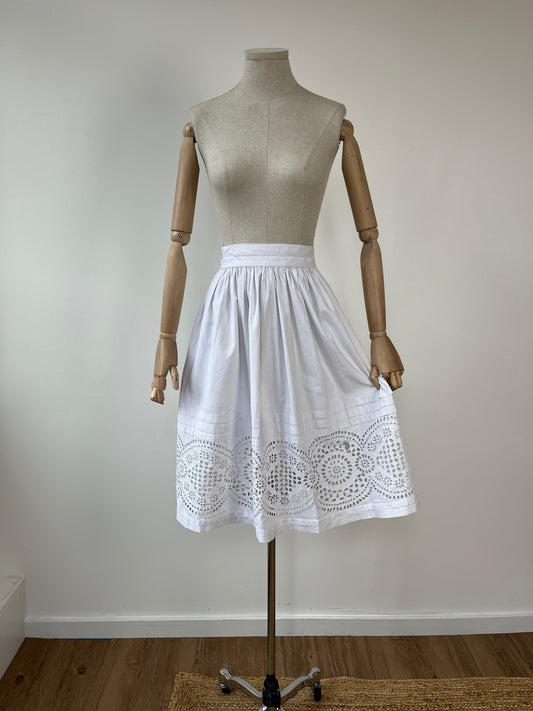 1900s 1910s White Cotton Petticoat Underskirt