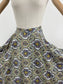 1950s Cotton Paisley Print Circle Skirt