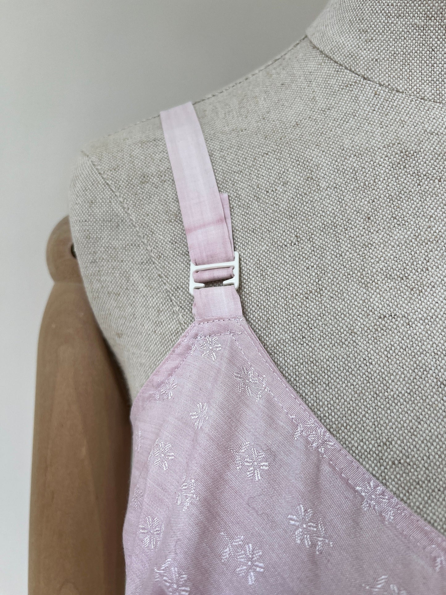 1950s 1960s Cotton Hand Dyed Lilac Longline Bralette